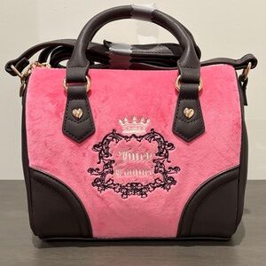 Juicy Couture Pink and Dark Brown Satchel